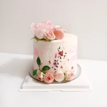 Rose Petals Pink Floral Cake | Wedding Cakes