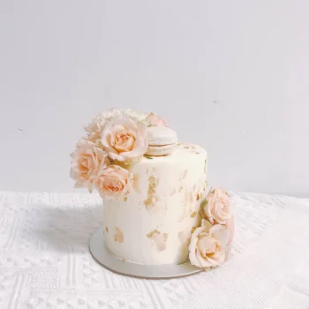 Peach Pink Floral Cake | Best Cake in Singapore