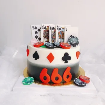 666 Poker Cards Casino Lucky Cake | Best Customisation Cake Shop
