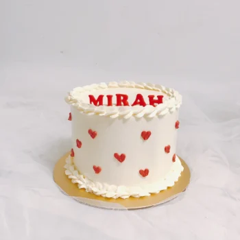 Classic Red Heart Swirl Cake | Best Cake Shop