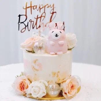 Soft Pink Bunny Bubble Cake | Best Bakery in Singapore
