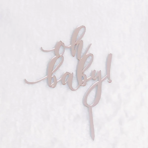 Oh Baby Topper (Rose Gold) | Birthday Cake Delivery