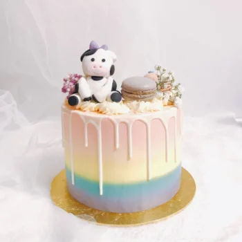 Rainbow Cow Drip Cake | Best Online Bakery In Singapore