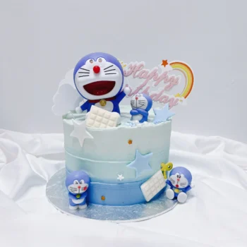Ombre Blue Doraemon Cake | Online Cake Delivery