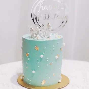 Sparkle Tiffany Blue Crown Cake | Best Online Bakery In Singapore