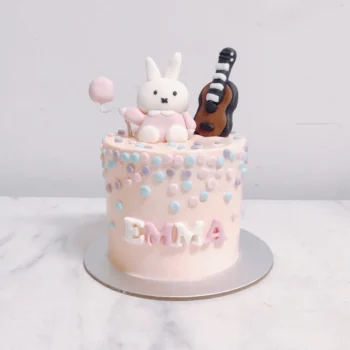 Miffy Guitar Polka Dots Cake | 21st Birthday Cake