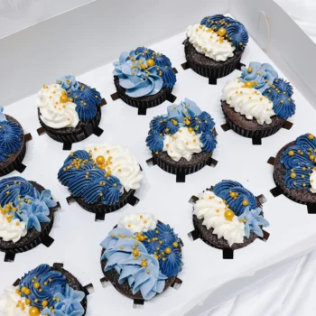 Royal Blue Cupcakes Set (Box of 12) | Best Bakery in Singapore