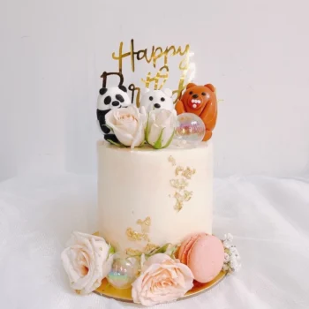 We Bare Bear Floral Cake | Best Bakery in Singapore