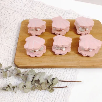 Pink Seashell Macarons (Box of 15) | Birthday Cake Delivery