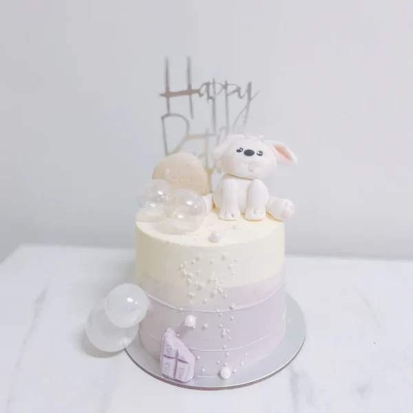 Pastel Purple x Cute Dog Cake | Birthday Cake For Boy