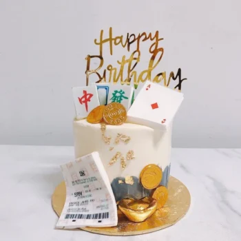 Lucky Gambling Cake (Poker/ Mahjong/ 4D Lottery Slips) | Best Customisation Cake Shop
