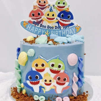 Ocean Baby Shark Cake | Birthday Cake Delivery