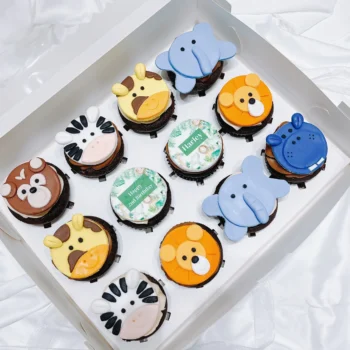 Safari Animal Cupcakes (Box of 12) | Best Bakery in Singapore