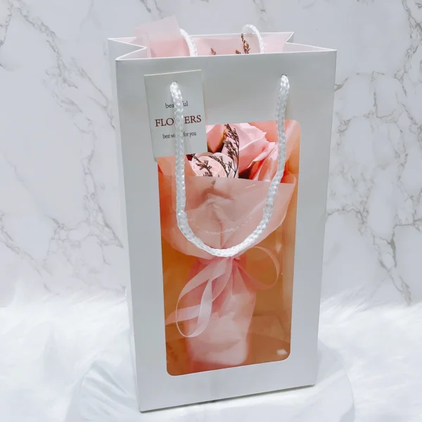 Blush Pink Rose Flower Bouquet | 21st Birthday Cake