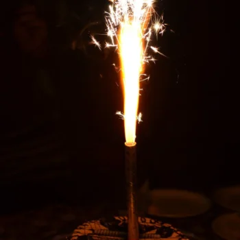 Fireworks Sparkler Candle | 21st Birthday Cake