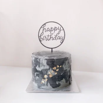 Abstract Concrete Black x Grey Cake | Best Birthday Cake