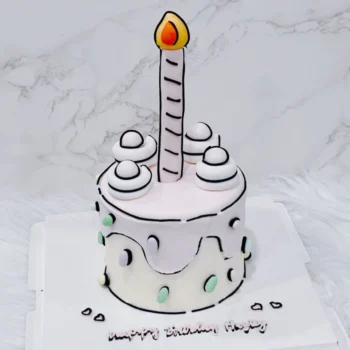 (2D Comic Cake) Light Pink Confetti Cake | Best Online Bakery In Singapore