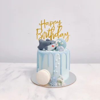 Blue Drips Shark Cake | Birthday Cake Delivery