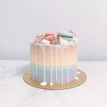 Pastel Rainbow Drips Cake | Best Customisation Cake Shop