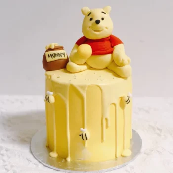 Yellow Drip Winnie The Pooh Cake | Customised Cake