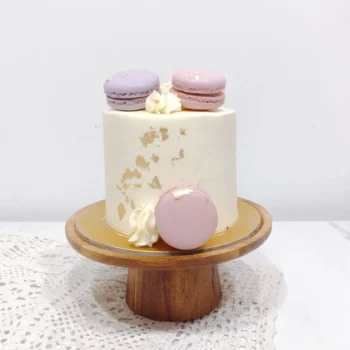 Classic Macarons x Gold Petite Cake | Customised Cake