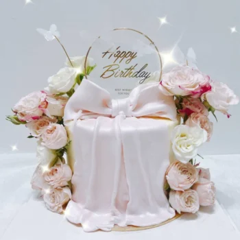 Blooming Floral Ribbon Cake | Best Bakery in Singapore