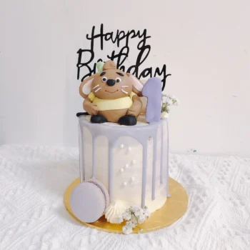 Purple Mouse Drips Cake | Birthday Cake Delivery