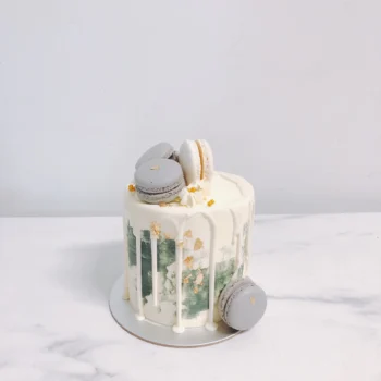 Watercolor Gray x Drips Cake | Customised Cake