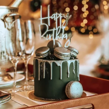 Black x Silver Party Cake | Best Birthday Cake