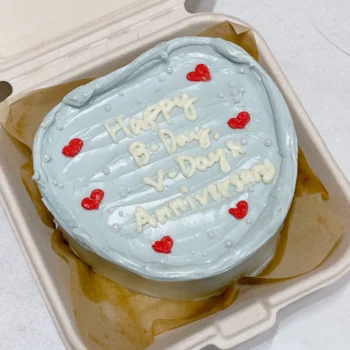 [Heart Shape] Baby Blue Lunch Box Bento Cake | Best Cake Shop