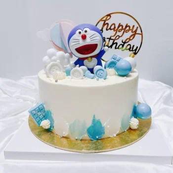 Blue Doraemon Mini Chocolate Bar Cake | Best Cake Shop