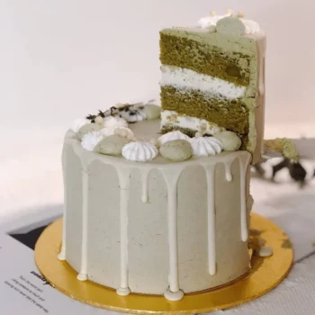 Matcha White Chocolate Drip Cake | 21st Birthday Cake