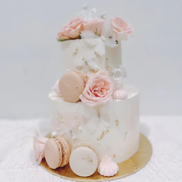 Soft Pink Floral x Butterflies Cake | Online Cake Delivery