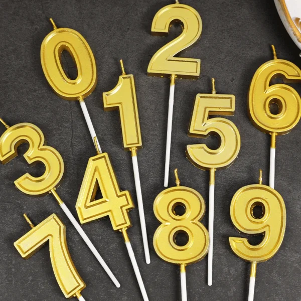 Gold Number Candles | Best Customisation Cake Shop