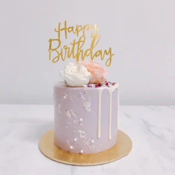 Lilac Floral Drips Cake | Birthday Cake For Girl