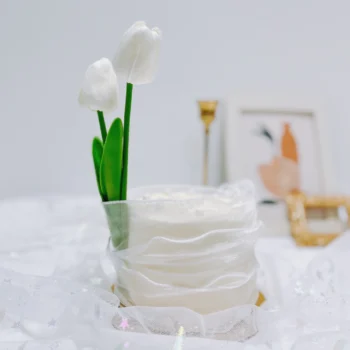 White Tulips Cake | Customised Cake