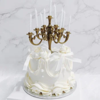 Dreamy White Enchanted Candle Ribbon Cake | Best Cake In Singapore | Cake Delivery