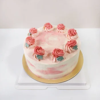 Rosette Pink Swirl Cake