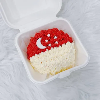 Heart Shape National Day Bento Cake | Singapore Cake