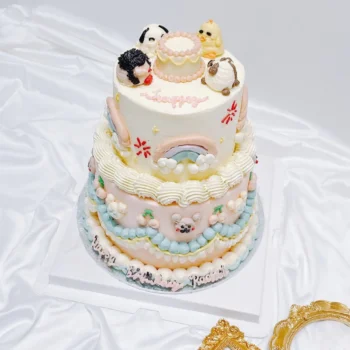 Korean Animal Party Cake