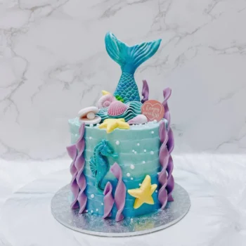 Ombre Blue Tail Mermaid Dreams Cake | Best Cake In Singapore