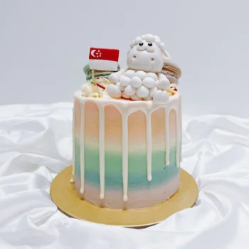 Rainbow Sheep Cake x Singapore Flag