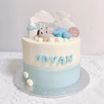 Baby Blue x Milk Bottle Cake