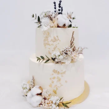 Preserved Rustic Flower Wedding Cake