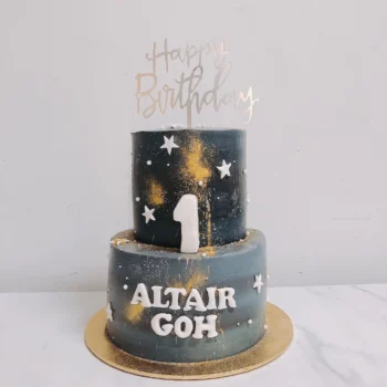 Galaxy Atelier Two Tier Cake