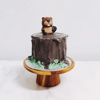 Forest Tree Trunk Animal Cake