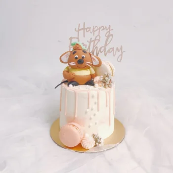 Pink Mouse Drips Cake
