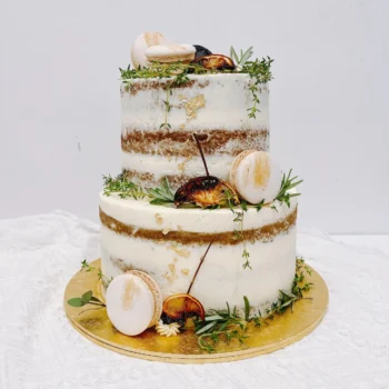 Semi Rustic Garden Cake