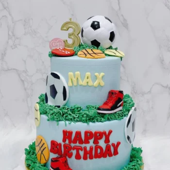 Kid's Sports Cake (Basketball, Baseball, Soccer)