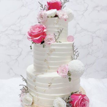 Blissful Bloom Wedding Cake
